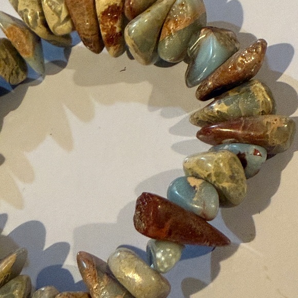 Kinsley Armelle Blue and Brown Natural Stone Bracelet - Picture 3 of 4